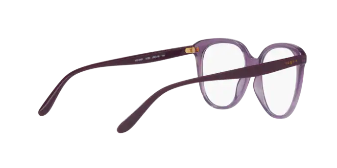 Eyeglasses Vogue VO 5451 (3024) color viola trasparente shape pantos lenses lente demo