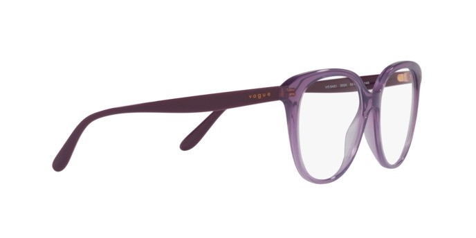 Eyeglasses Vogue VO 5451 (3024) color viola trasparente shape pantos lenses lente demo