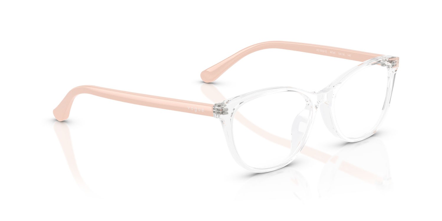 Eyeglasses Vogue VO 5502D (W745) color trasparente shape cat eye lenses lente demo