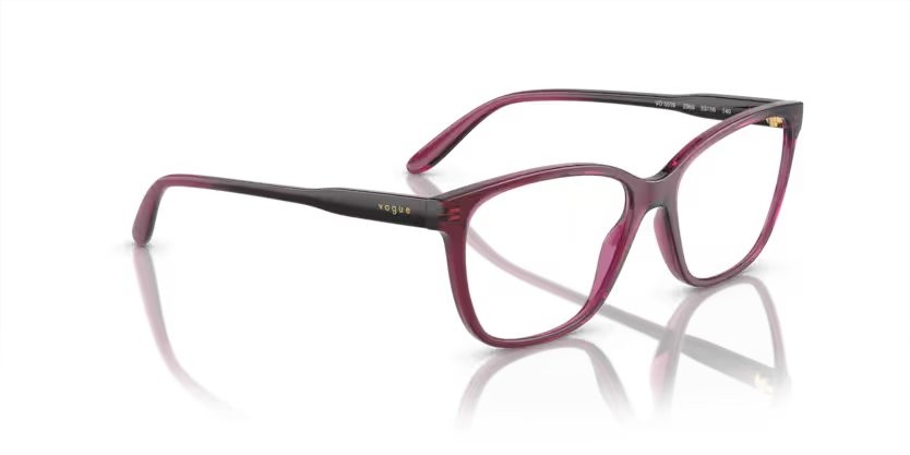 Eyeglasses Vogue VO 5518 (2989) color rosso ciliegia scuro trasparente shape square lenses lente demo