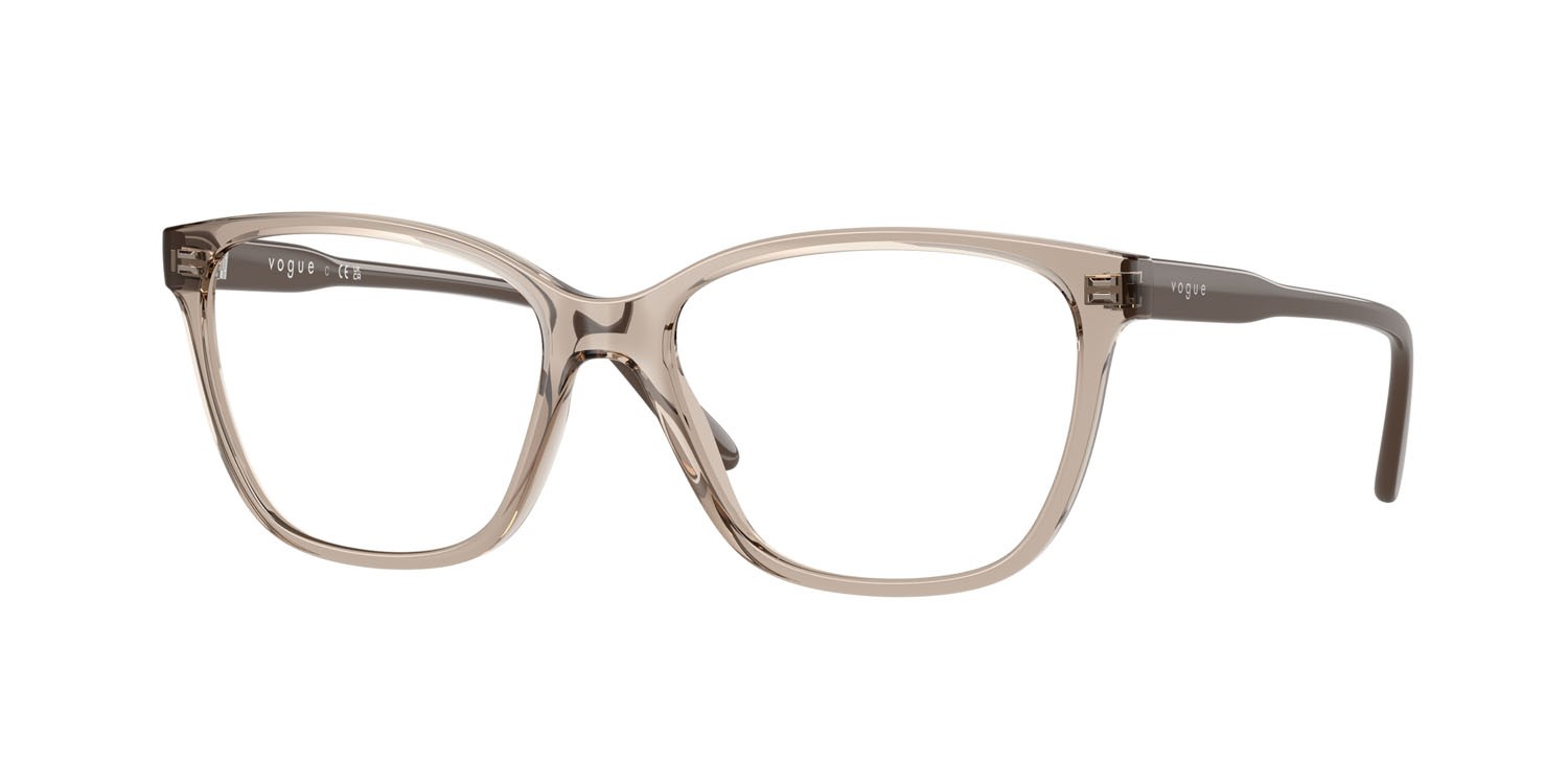 Eyeglasses Vogue VO 5518 (3181) color marrone chiaro trasparente shape square lenses lente demo