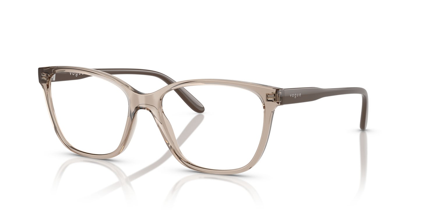 Eyeglasses Vogue VO 5518 (3181) color marrone chiaro trasparente shape square lenses lente demo