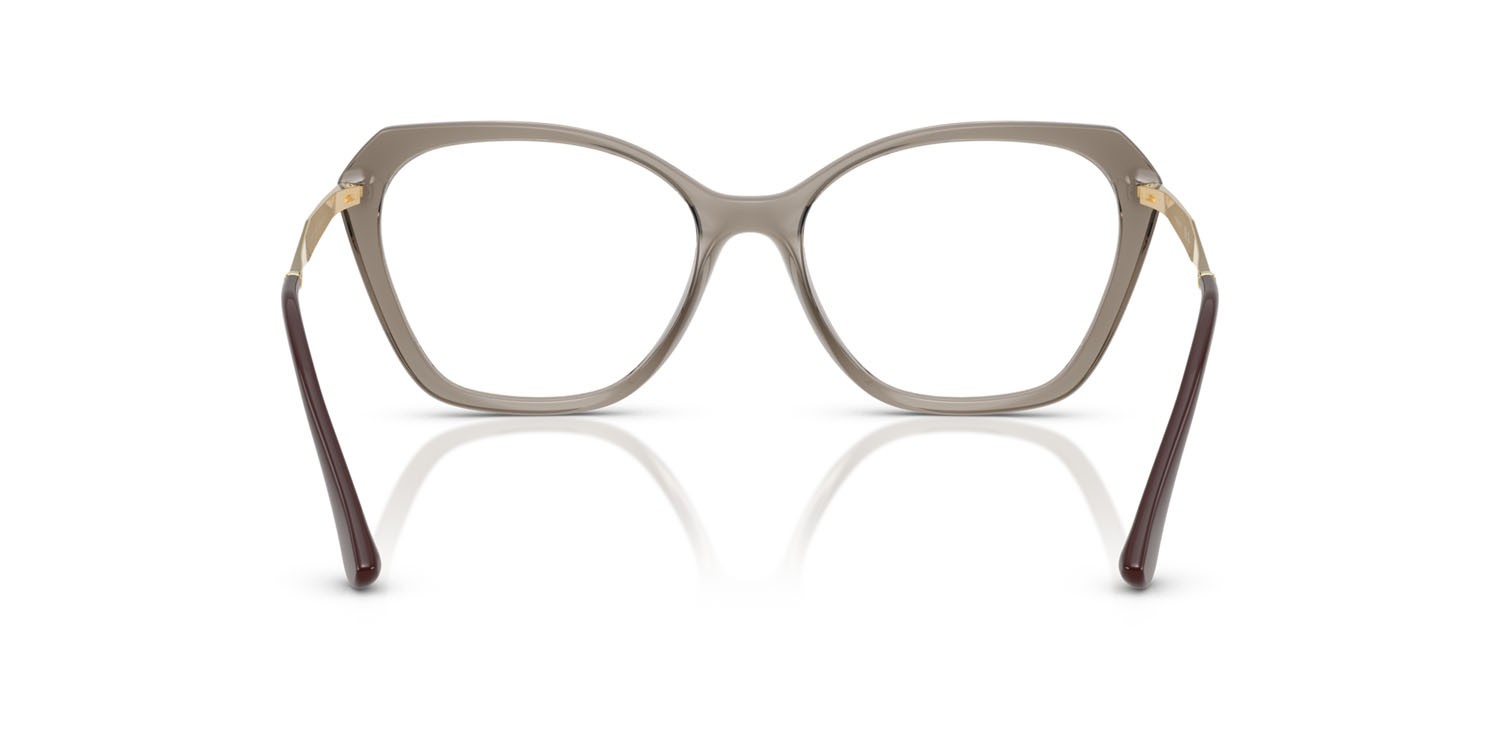 Eyeglasses Vogue VO 5522 (3156) color marrone trasparente shape irregular lenses lente demo