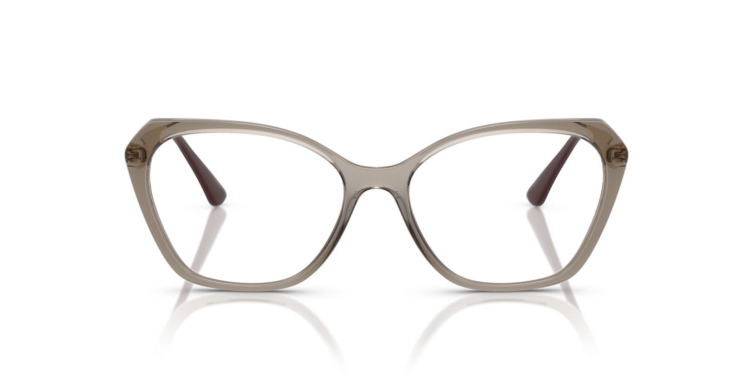 Eyeglasses Vogue VO 5522 (3156) color marrone trasparente shape irregular lenses lente demo