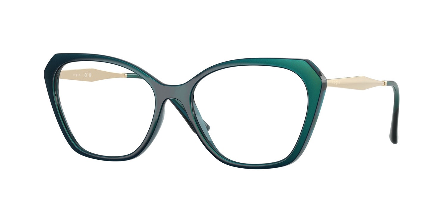 Eyeglasses Vogue VO 5522 (3224) color top blu/ottanio trasparente shape irregular lenses lente demo