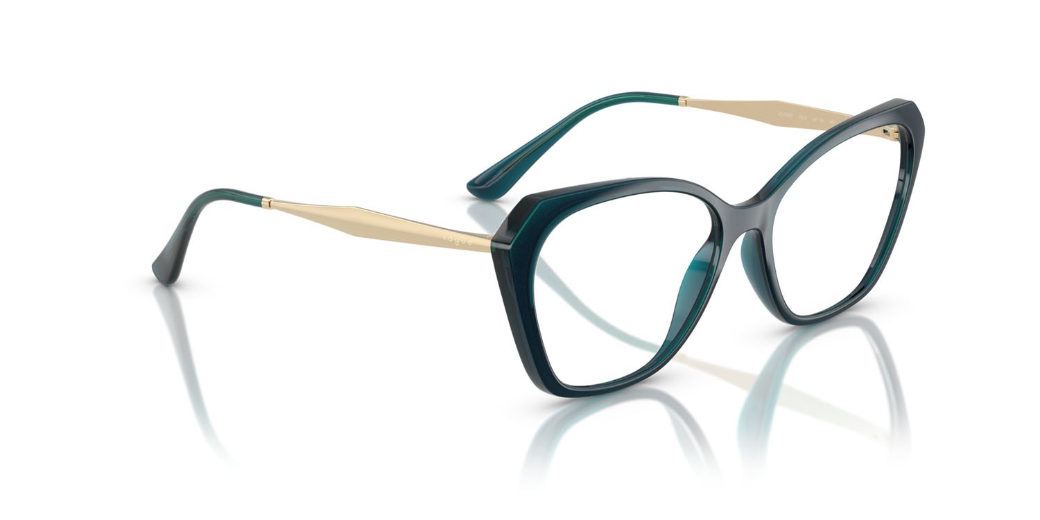 Eyeglasses Vogue VO 5522 (3224) color top blu/ottanio trasparente shape irregular lenses lente demo
