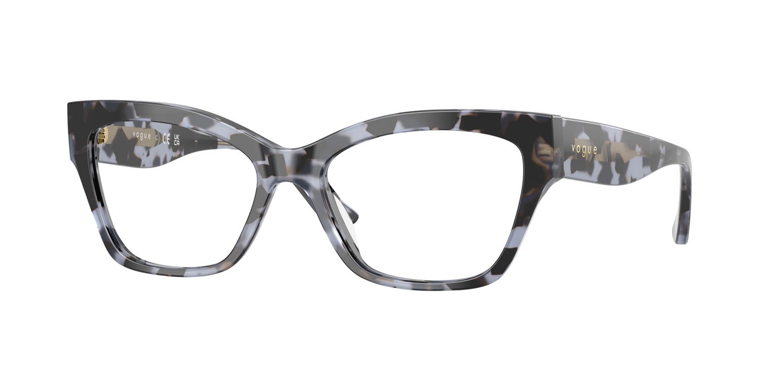Eyeglasses Vogue VO 5523 (3147) color blu tartarugato shape cat eye lenses lente demo
