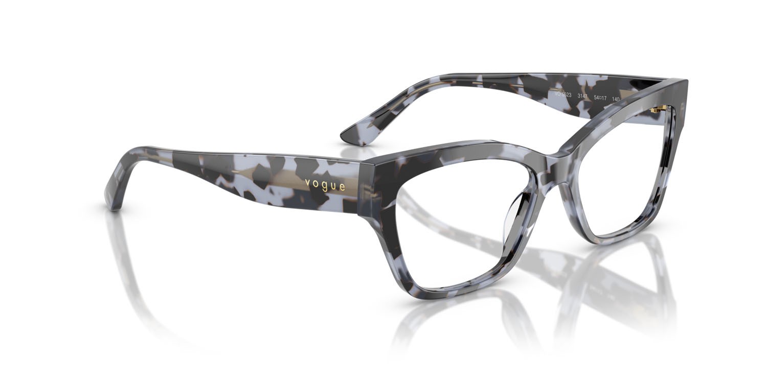 Eyeglasses Vogue VO 5523 (3147) color blu tartarugato shape cat eye lenses lente demo