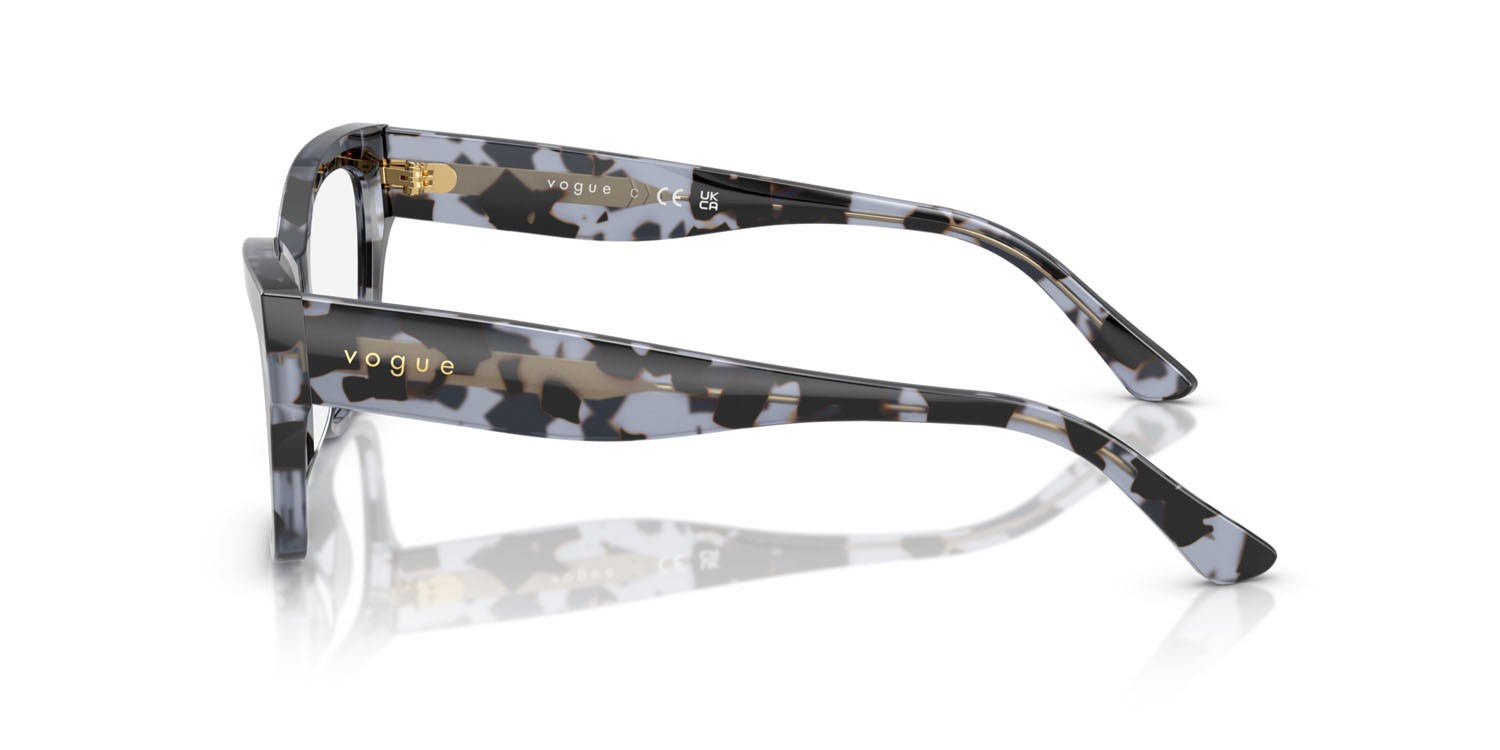 Eyeglasses Vogue VO 5523 (3147) color blu tartarugato shape cat eye lenses lente demo