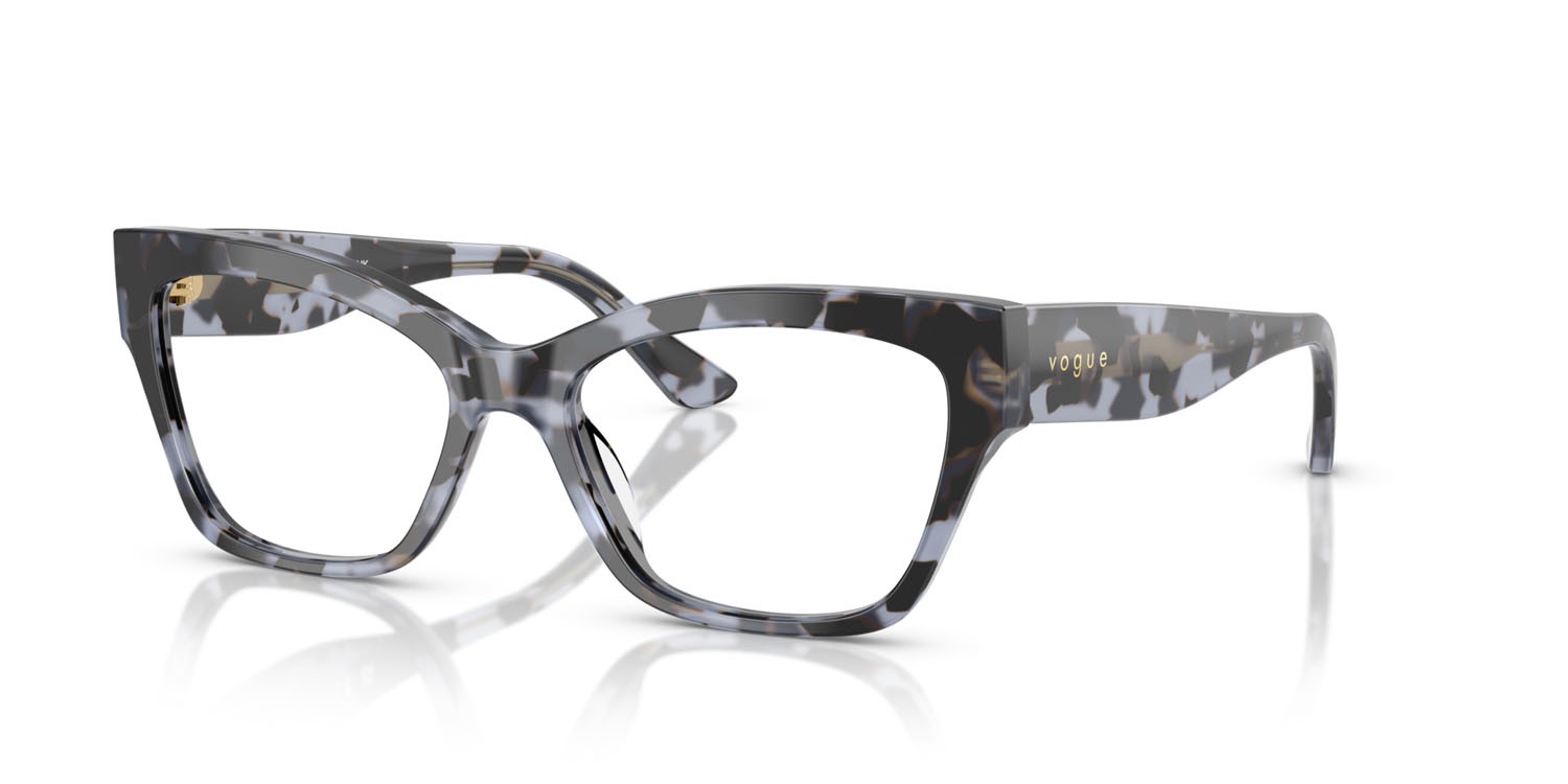 Eyeglasses Vogue VO 5523 (3147) color blu tartarugato shape cat eye lenses lente demo