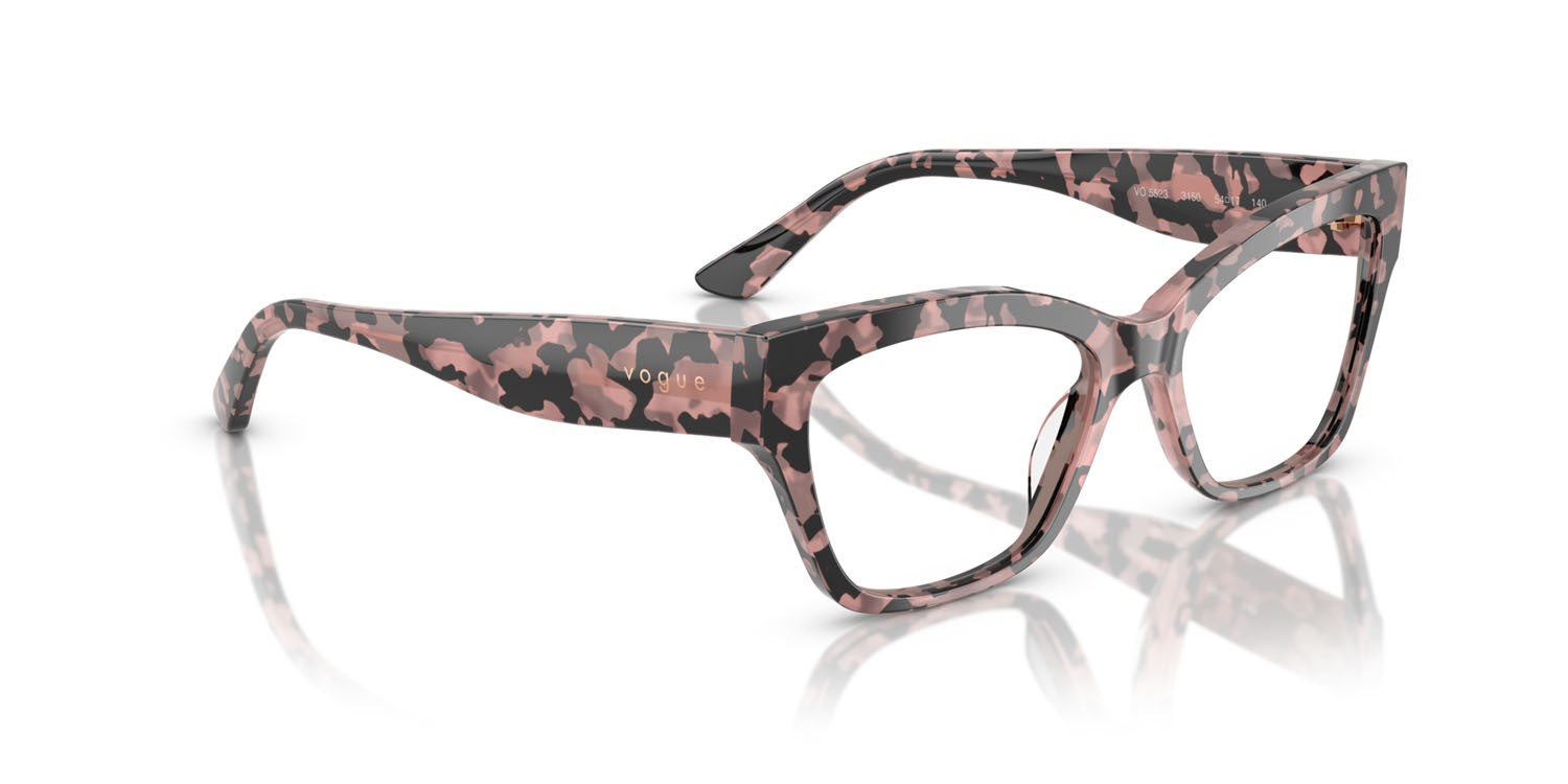 Brillen Vogue VO 5523 (3150) farbe rosa tartarugato form cat-eye gläser lente demo