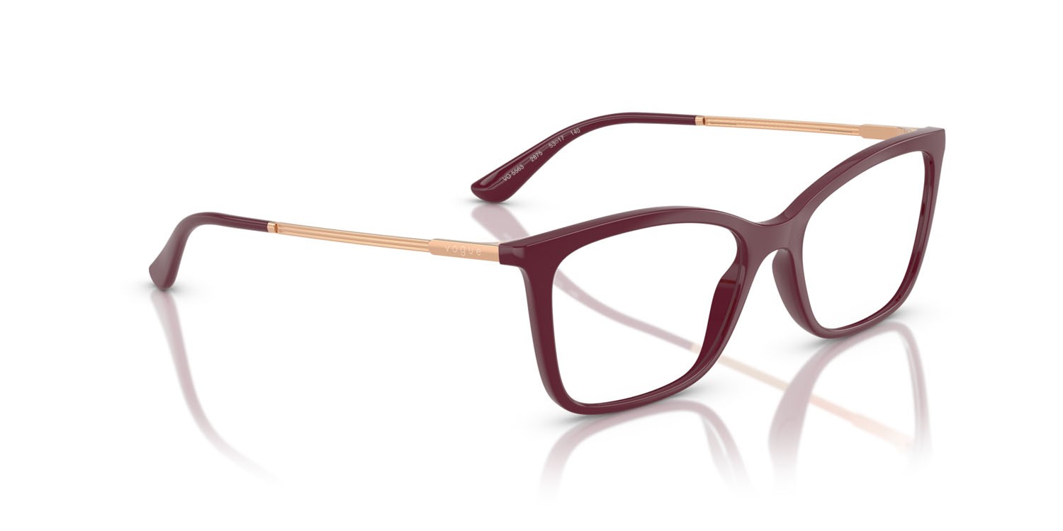 Eyeglasses Vogue VO 5563 (2875) color ciliegia full shape butterfly lenses lente demo