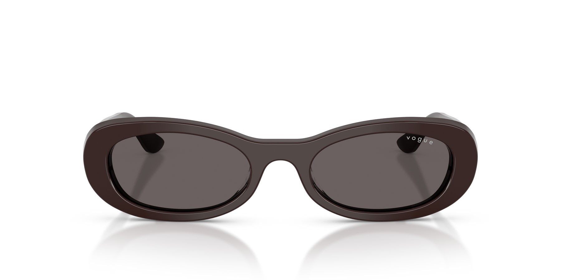 Sunglasses Vogue VO 5582S (225287) color marrone pieno shape oval lenses nero/grigio fumo