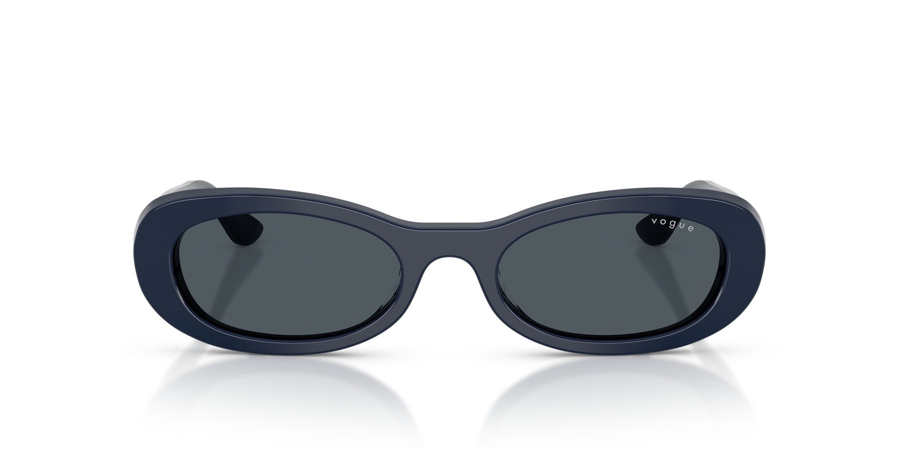 Sunglasses Vogue VO 5582S (324087) color blu pieno shape oval lenses grigio scuro