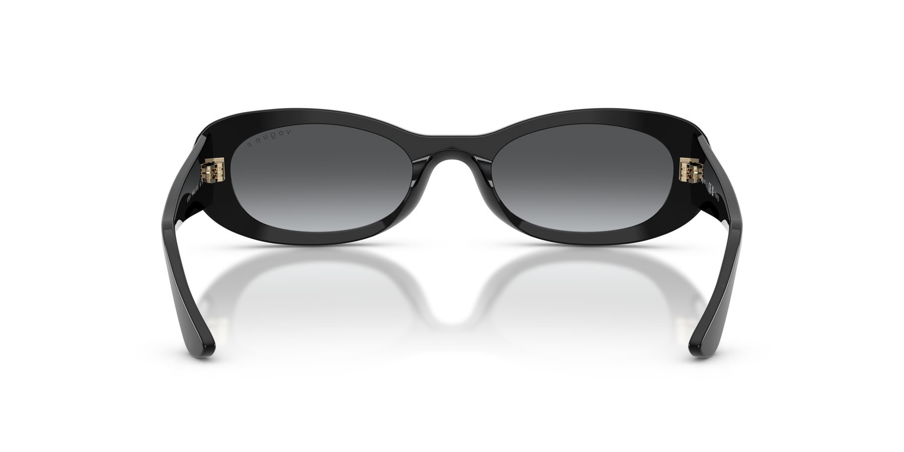 Sunglasses Vogue VO 5582S (W44/T3) color nero shape oval lenses grigio sfumato polarizzata