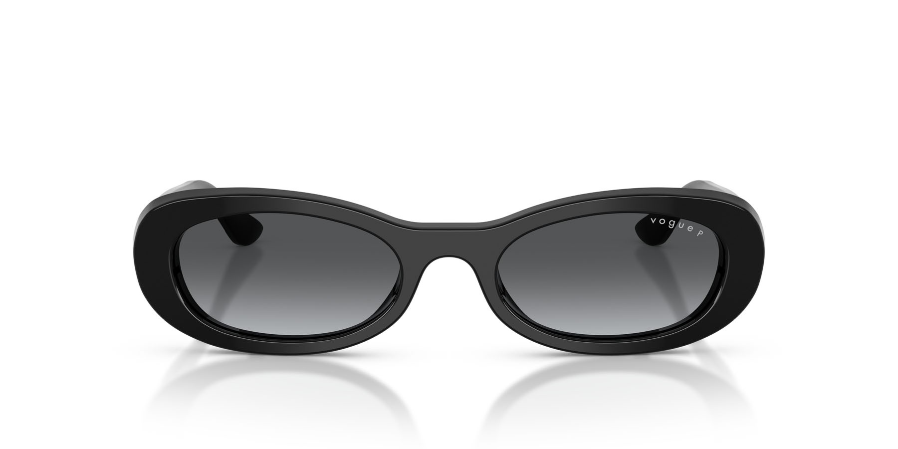 Sunglasses Vogue VO 5582S (W44/T3) color nero shape oval lenses grigio sfumato polarizzata