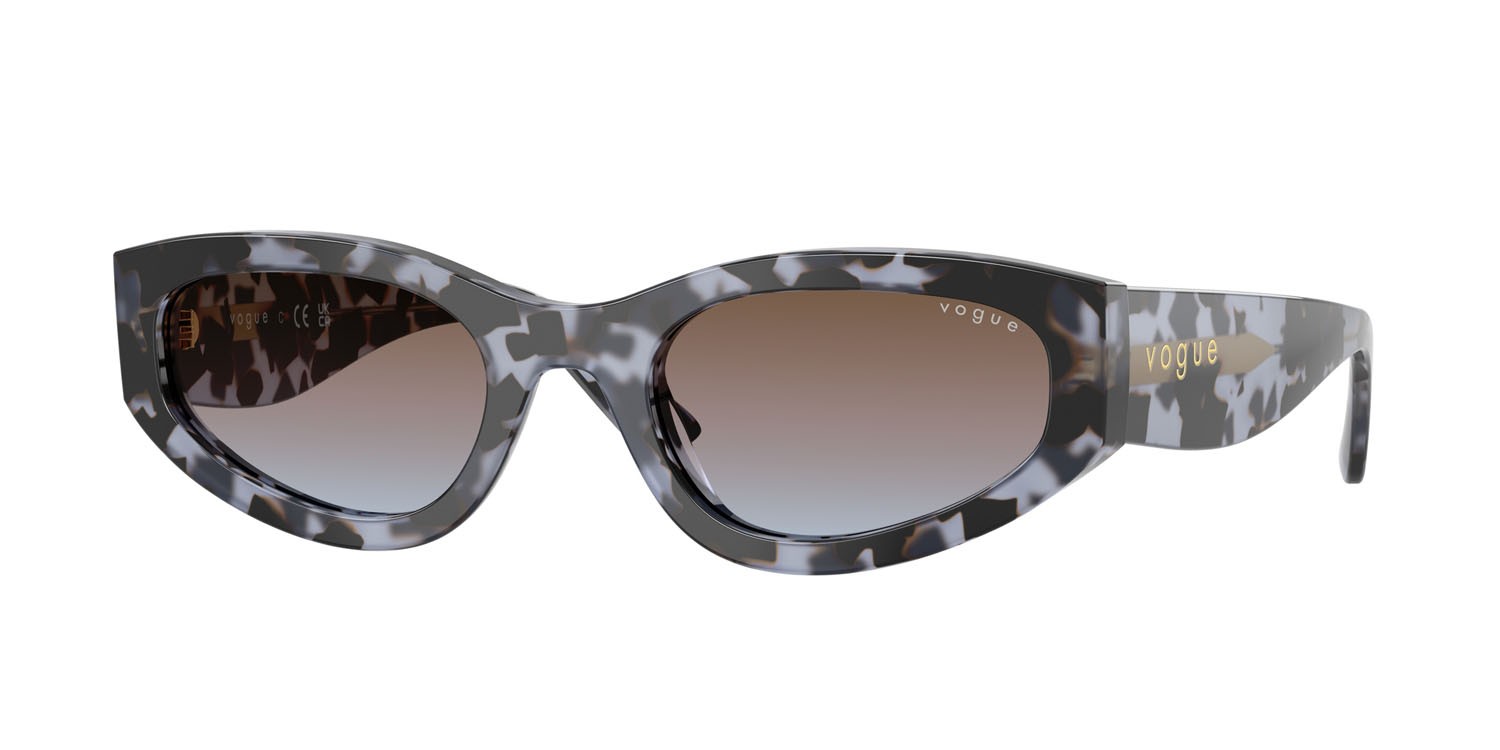 Sunglasses Vogue VO 5585S (314748) color blu tartarugato shape irregular lenses azzurro sfumato rosa sfumato marrone