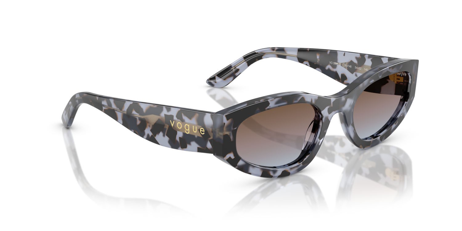 Sunglasses Vogue VO 5585S (314748) color blu tartarugato shape irregular lenses azzurro sfumato rosa sfumato marrone