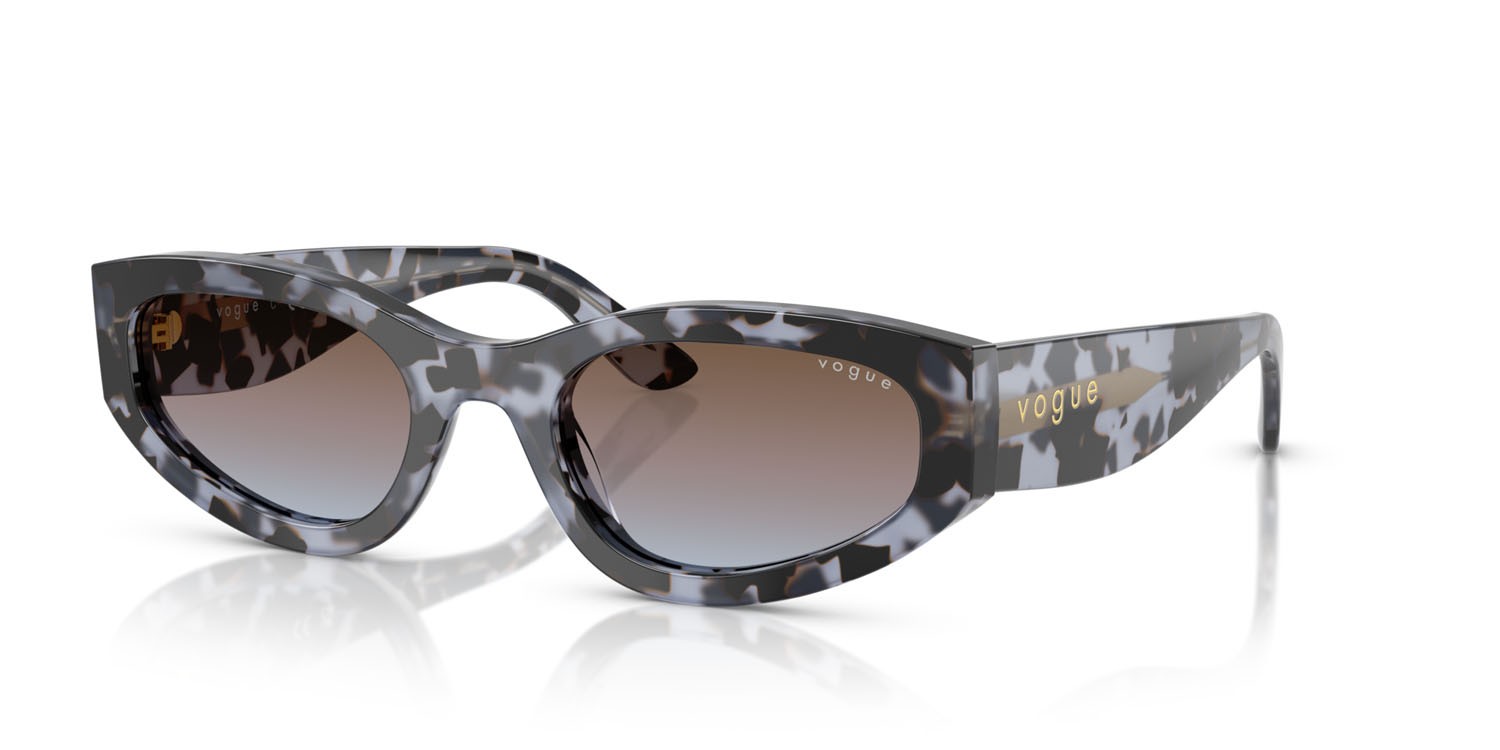 Sunglasses Vogue VO 5585S (314748) color blu tartarugato shape irregular lenses azzurro sfumato rosa sfumato marrone