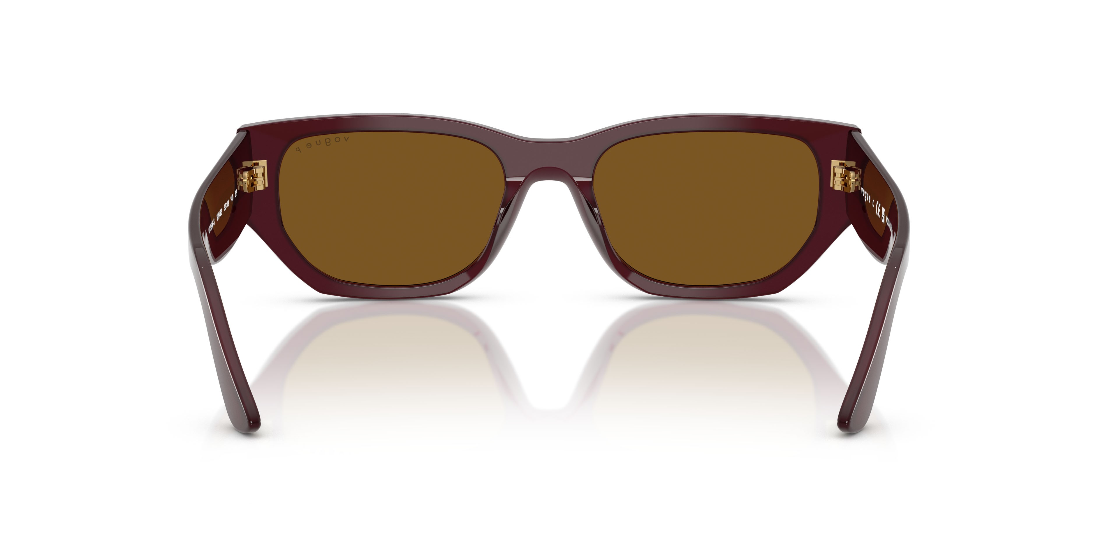 Occhiali da sole Vogue VO 5586S (328483) colore bordeaux full forma rettangolare lenti polar marrone scuro