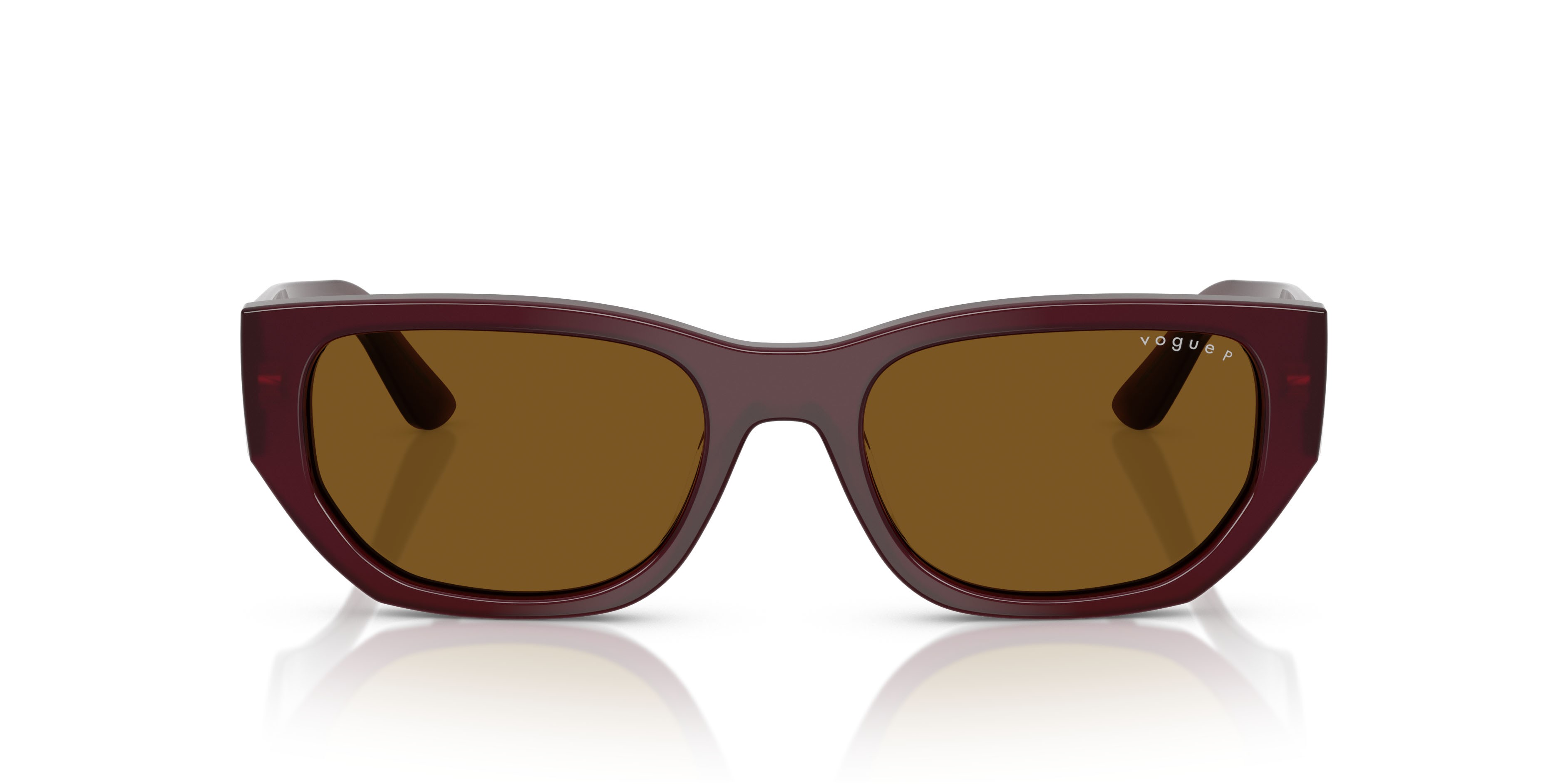 Occhiali da sole Vogue VO 5586S (328483) colore bordeaux full forma rettangolare lenti polar marrone scuro