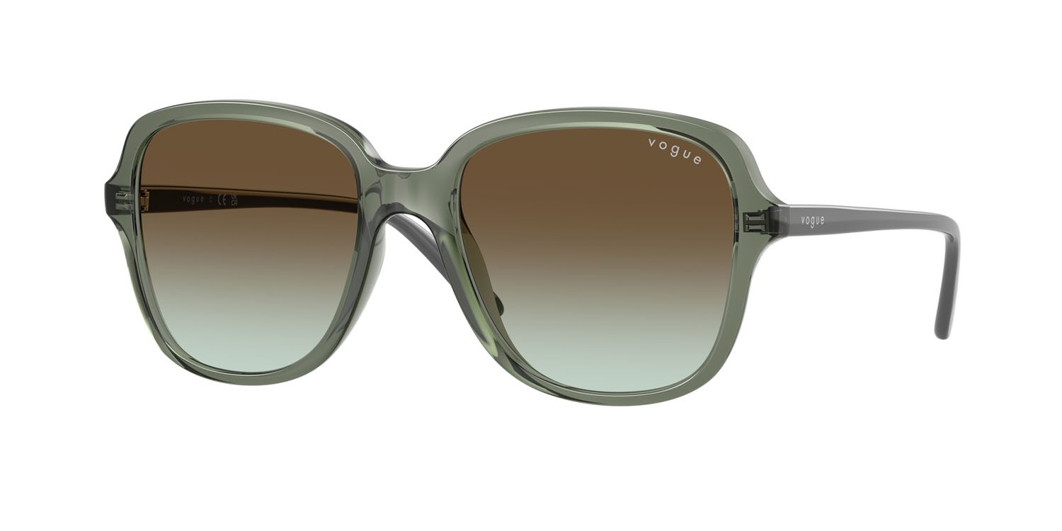 Sunglasses Vogue VO 5601S (3086E8) color verde germano reale trasparente shape square lenses verde sfumato
