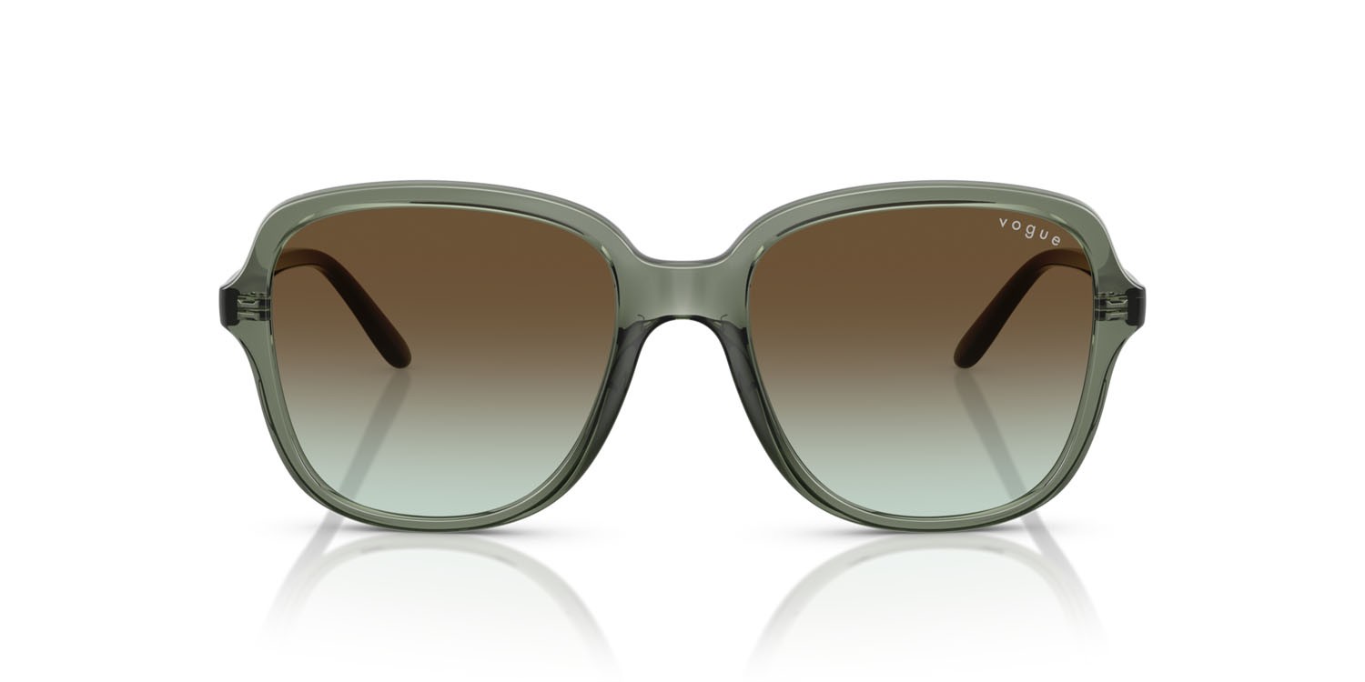 Sunglasses Vogue VO 5601S (3086E8) color verde germano reale trasparente shape square lenses verde sfumato