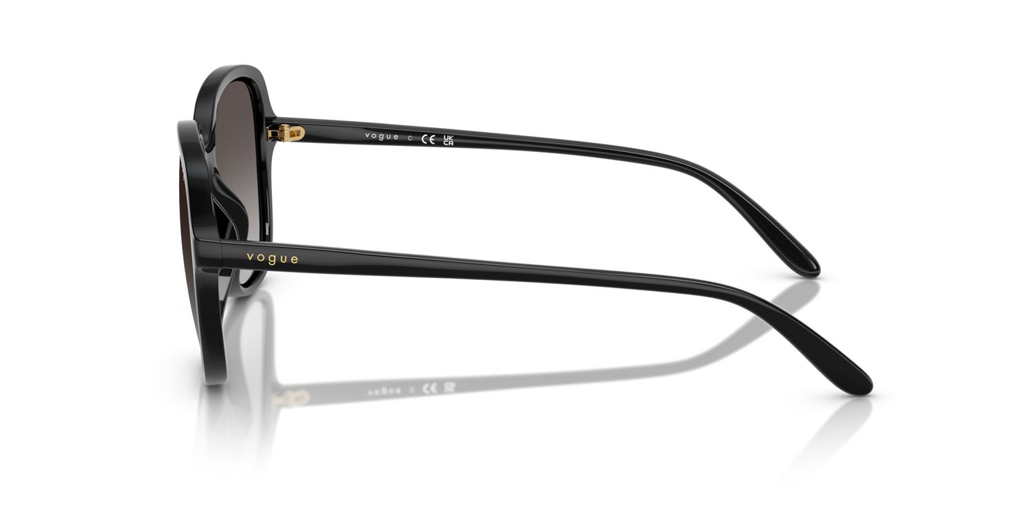 Occhiali da sole Vogue VO 5601S (W44/8G) colore nero forma quadrato lenti sfumato grigio