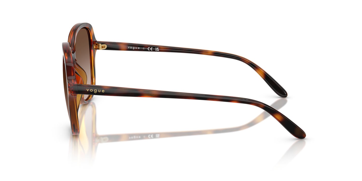 Occhiali da sole Vogue VO 5601S (W65613) colore havana scuro forma quadrato lenti gradient dark brown