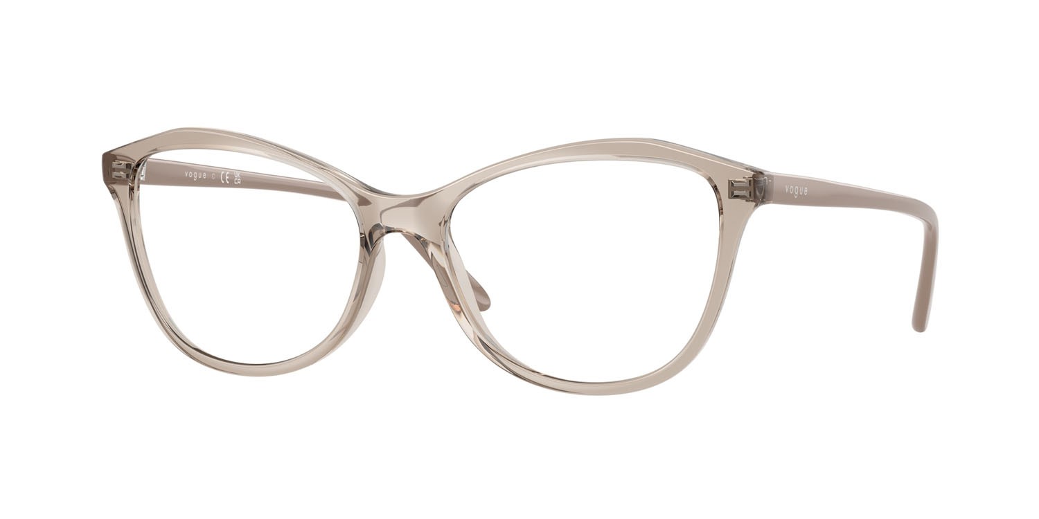 Eyeglasses Vogue VO 5602 (2990) color caramello trasparente shape irregular lenses lente demo