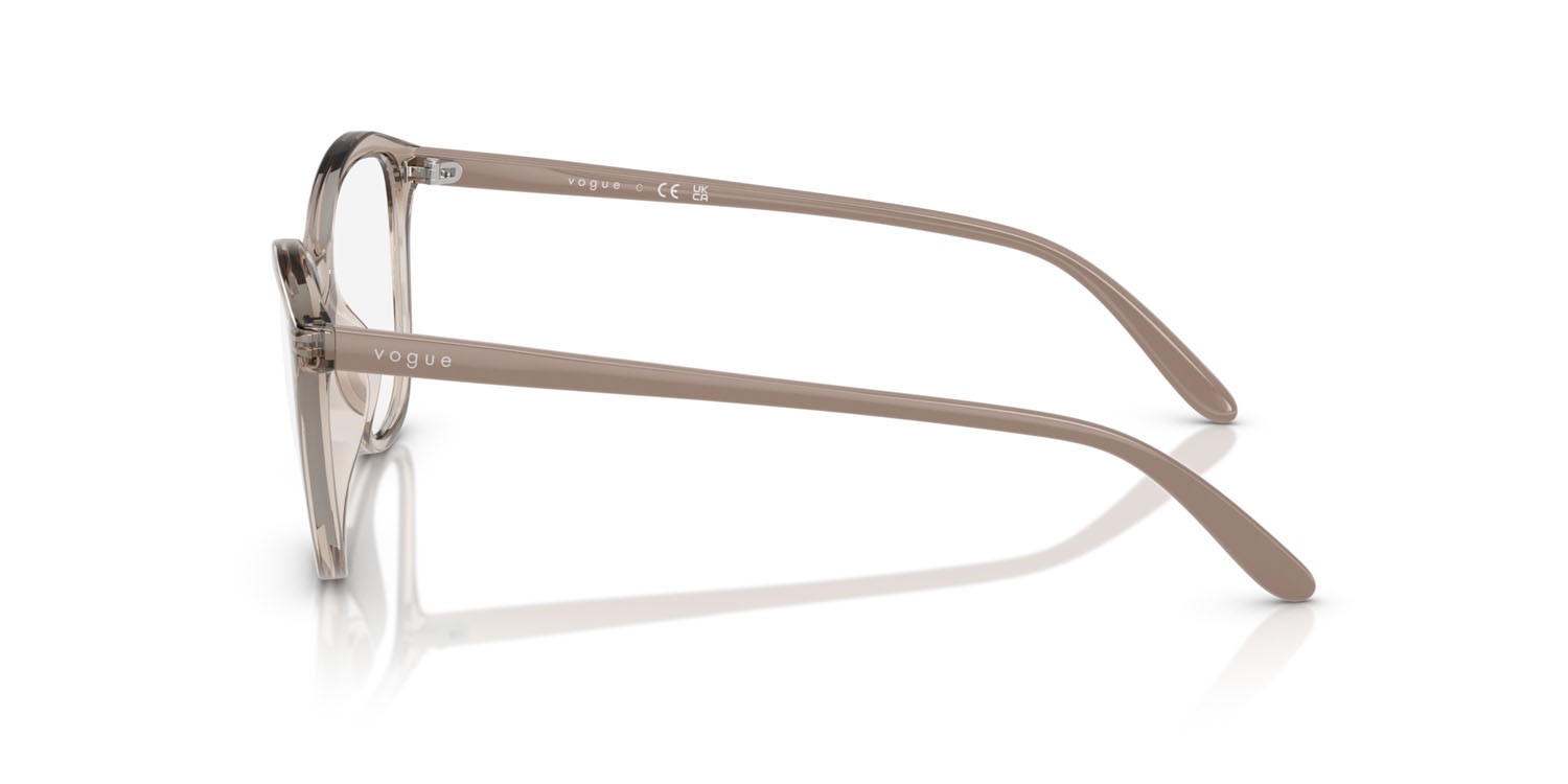 Eyeglasses Vogue VO 5602 (2990) color caramello trasparente shape irregular lenses lente demo