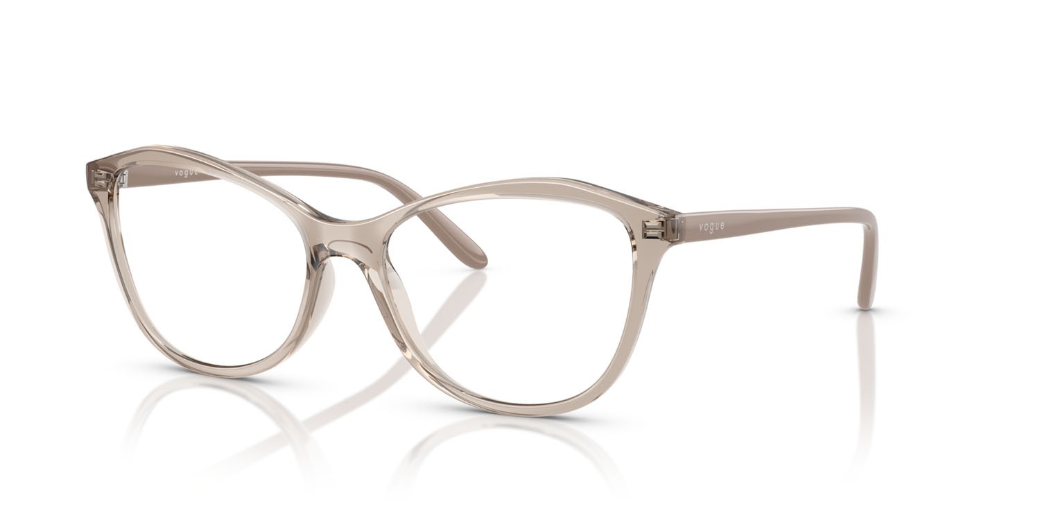 Eyeglasses Vogue VO 5602 (2990) color caramello trasparente shape irregular lenses lente demo