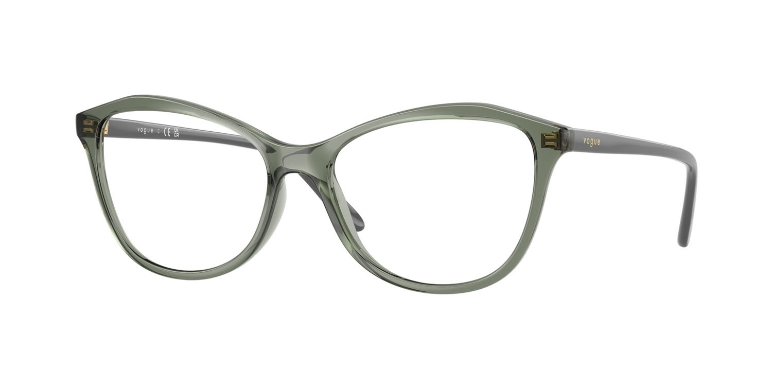 Eyeglasses Vogue VO 5602 (3086) color verde germano reale trasparente shape irregular lenses lente demo