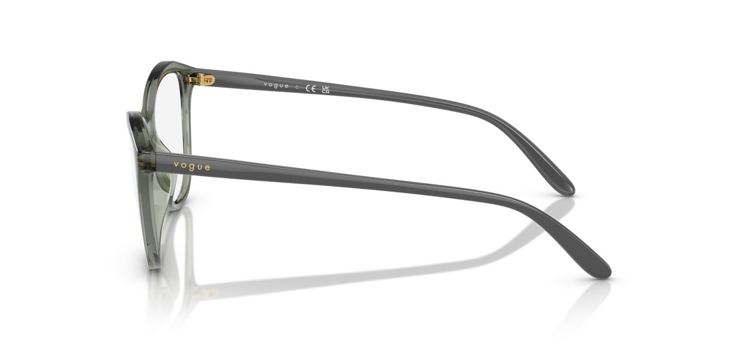 Eyeglasses Vogue VO 5602 (3086) color verde germano reale trasparente shape irregular lenses lente demo