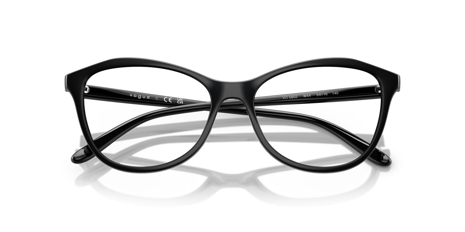 Eyeglasses Vogue VO 5602 (W44) color nero shape irregular lenses lente demo