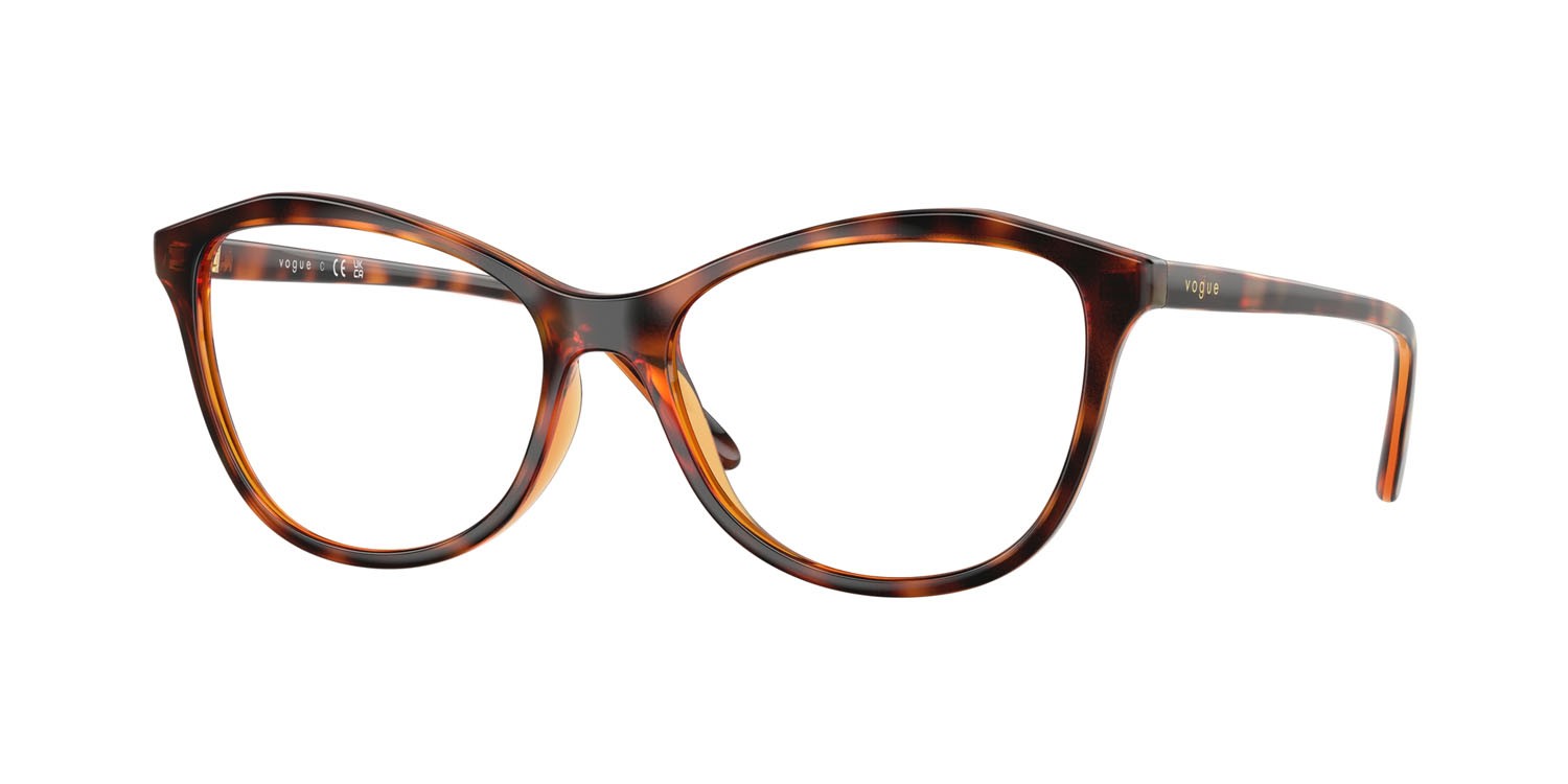 Eyeglasses Vogue VO 5602 (W656) color havana scuro shape irregular lenses lente demo
