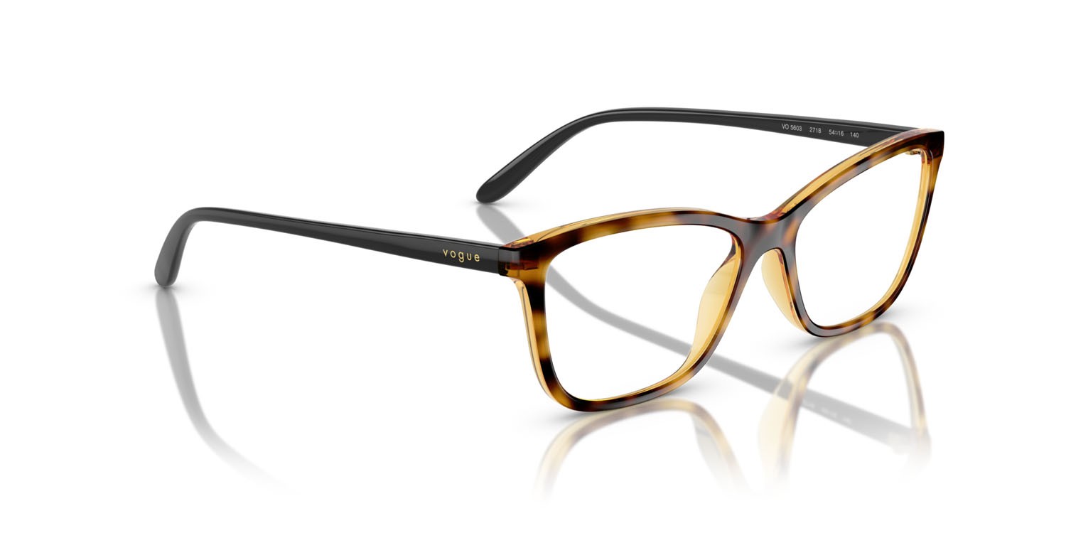 Eyeglasses Vogue VO 5603 (2718) color havana scuro totale shape butterfly lenses lente demo