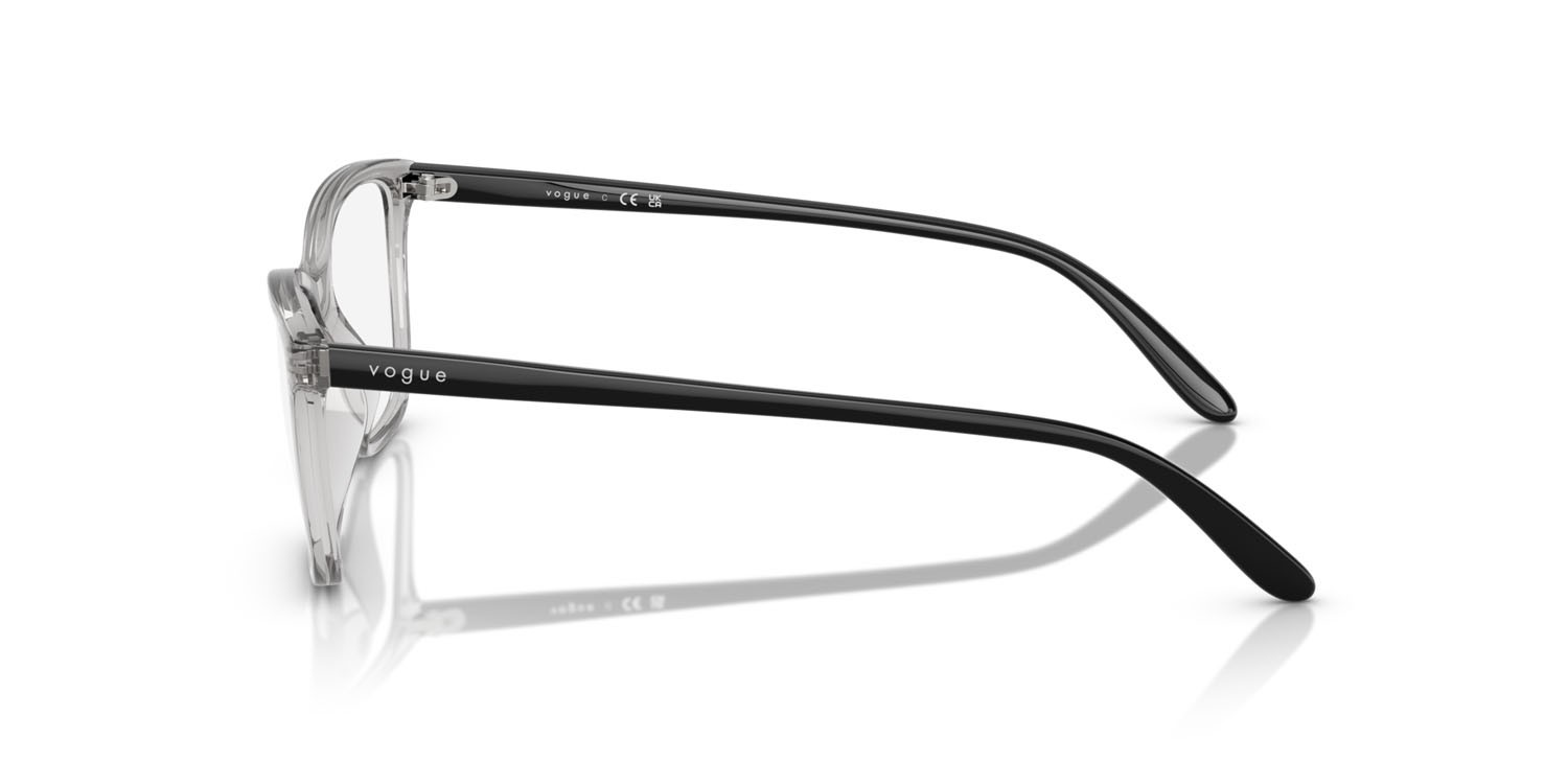 Eyeglasses Vogue VO 5603 (2726) color grigio trasparente shape butterfly lenses lente demo