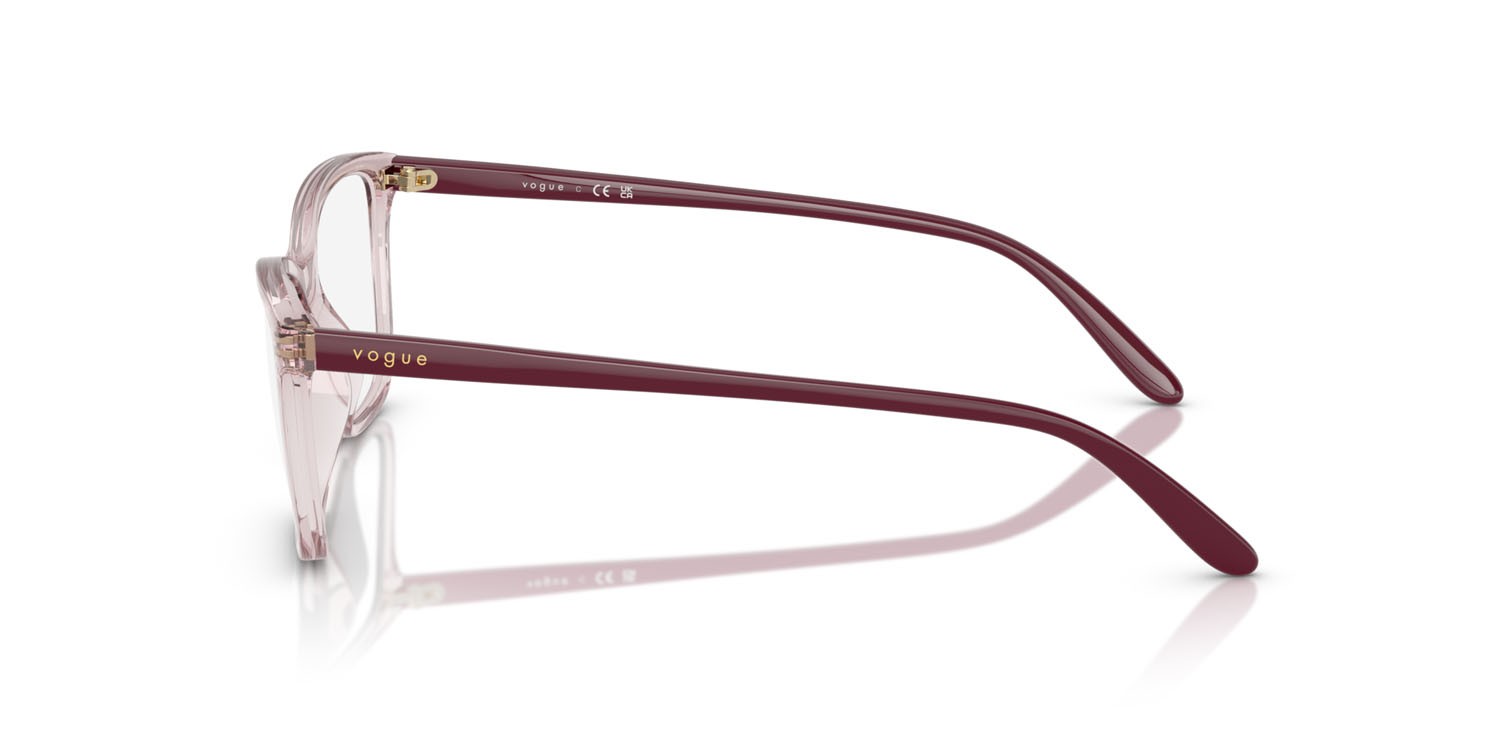 Eyeglasses Vogue VO 5603 (2942) color rosa trasparente shape butterfly lenses lente demo