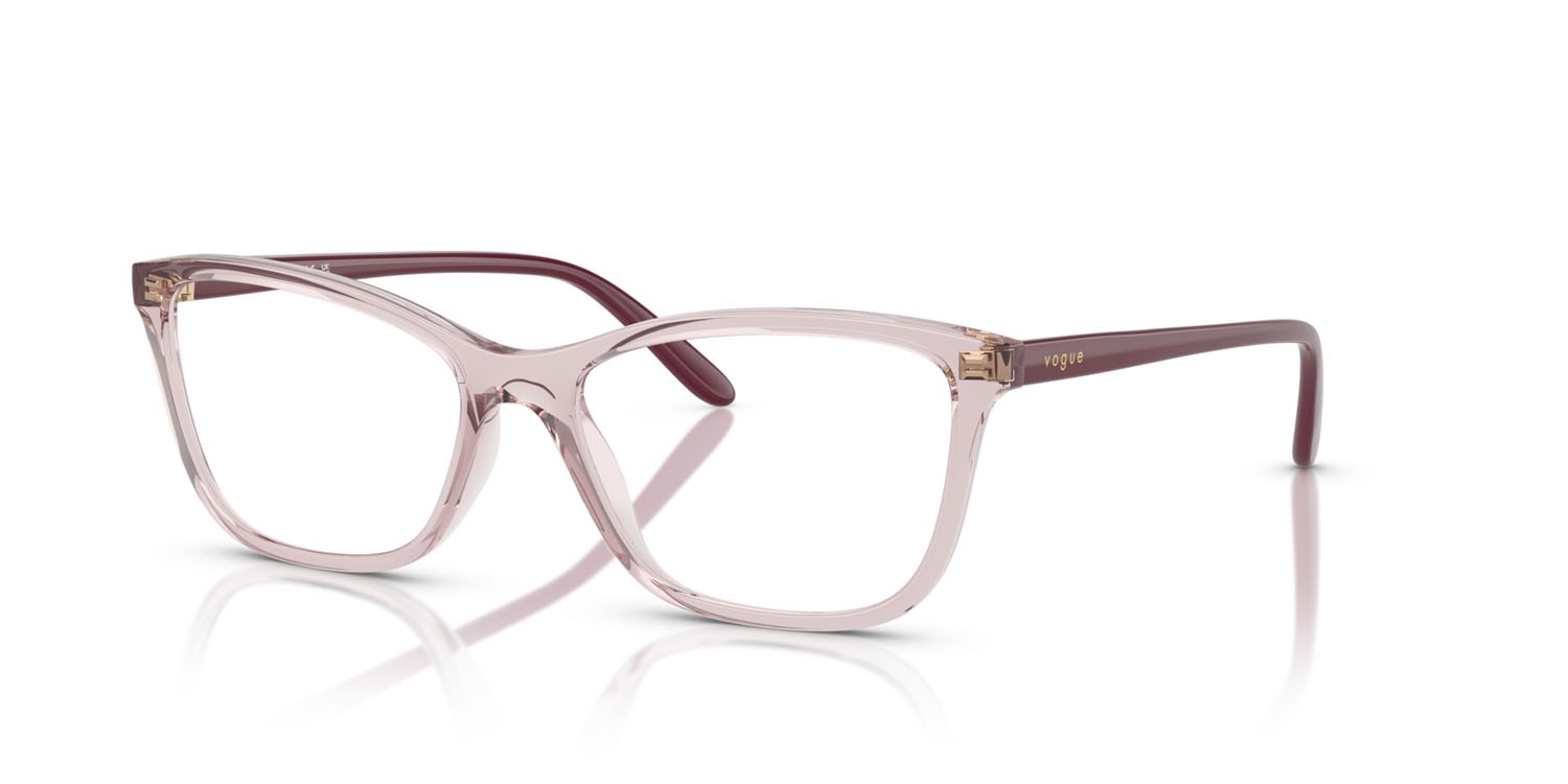 Eyeglasses Vogue VO 5603 (2942) color rosa trasparente shape butterfly lenses lente demo