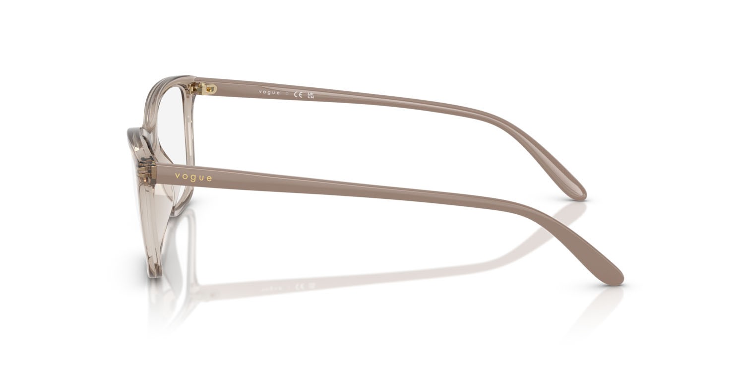 Eyeglasses Vogue VO 5603 (2990) color caramello trasparente shape butterfly lenses lente demo