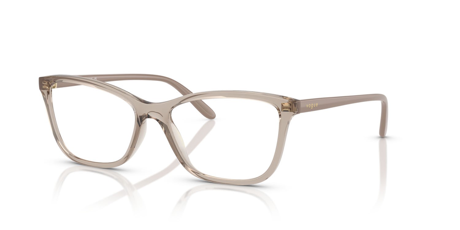 Eyeglasses Vogue VO 5603 (2990) color caramello trasparente shape butterfly lenses lente demo