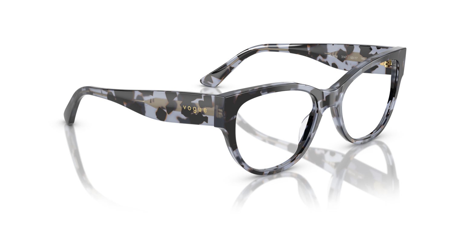 Eyeglasses Vogue VO 5604 (3147) color blu tartarugato shape cat eye lenses lente demo