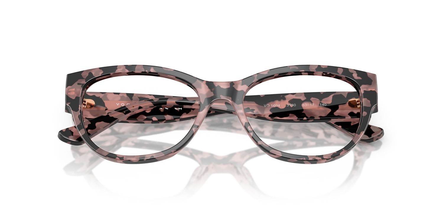 Eyeglasses Vogue VO 5604 (3150) color rosa tartarugato shape cat eye lenses lente demo