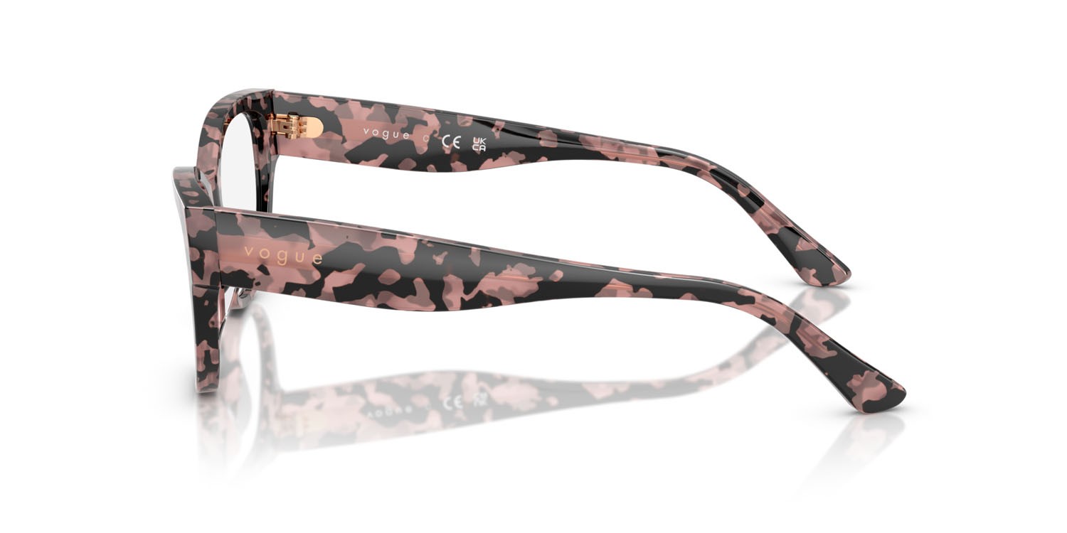 Eyeglasses Vogue VO 5604 (3150) color rosa tartarugato shape cat eye lenses lente demo