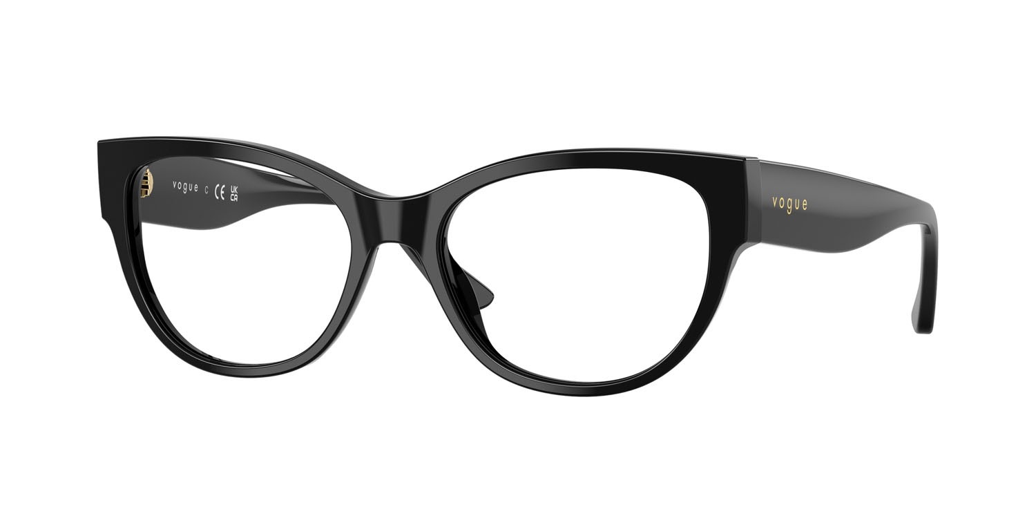 Eyeglasses Vogue VO 5604 (W44) color nero shape cat eye lenses lente demo