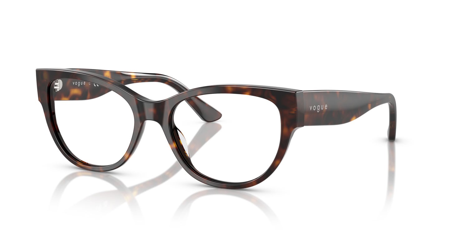 Occhiali da vista Vogue VO 5604 (W656) colore havana scuro forma cat eye lenti lente demo