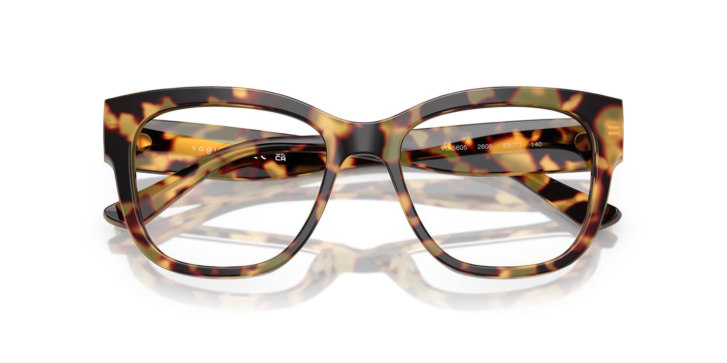 Eyeglasses Vogue VO 5605 (2605) color tartarugato giallo shape square lenses lente demo