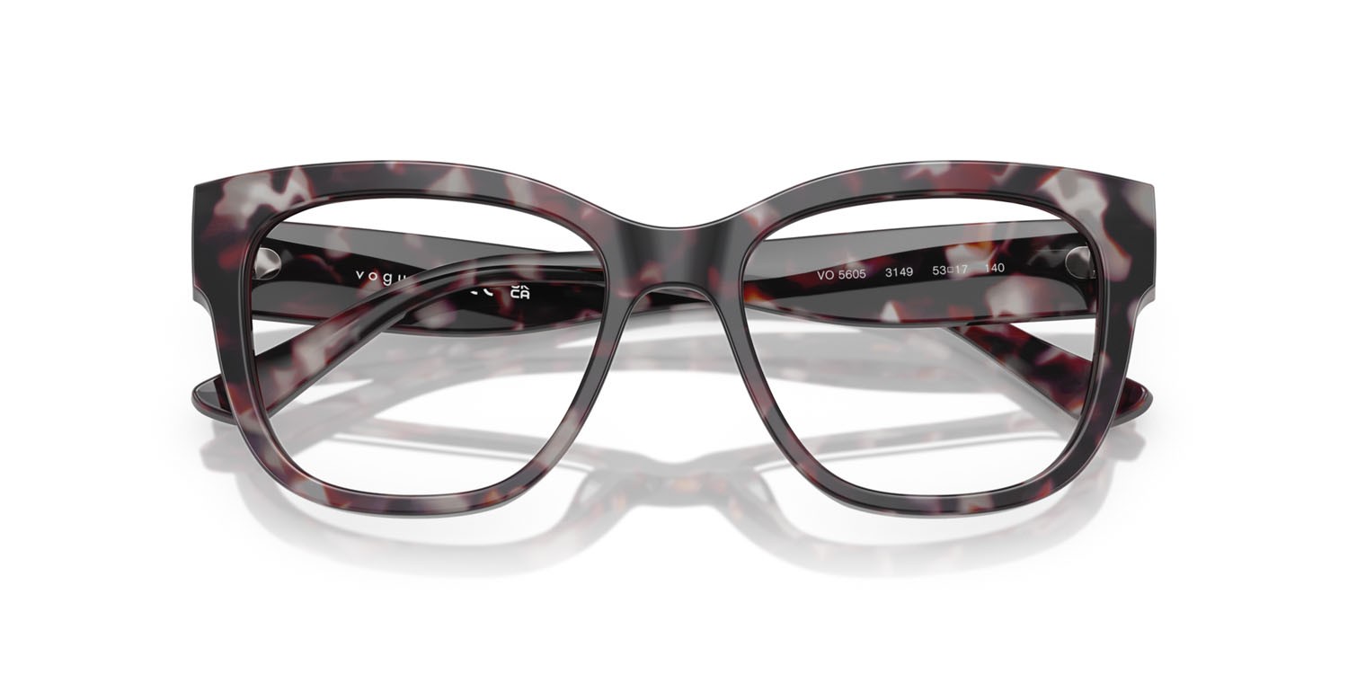 Eyeglasses Vogue VO 5605 (3149) color grigio tartarugato shape square lenses lente demo