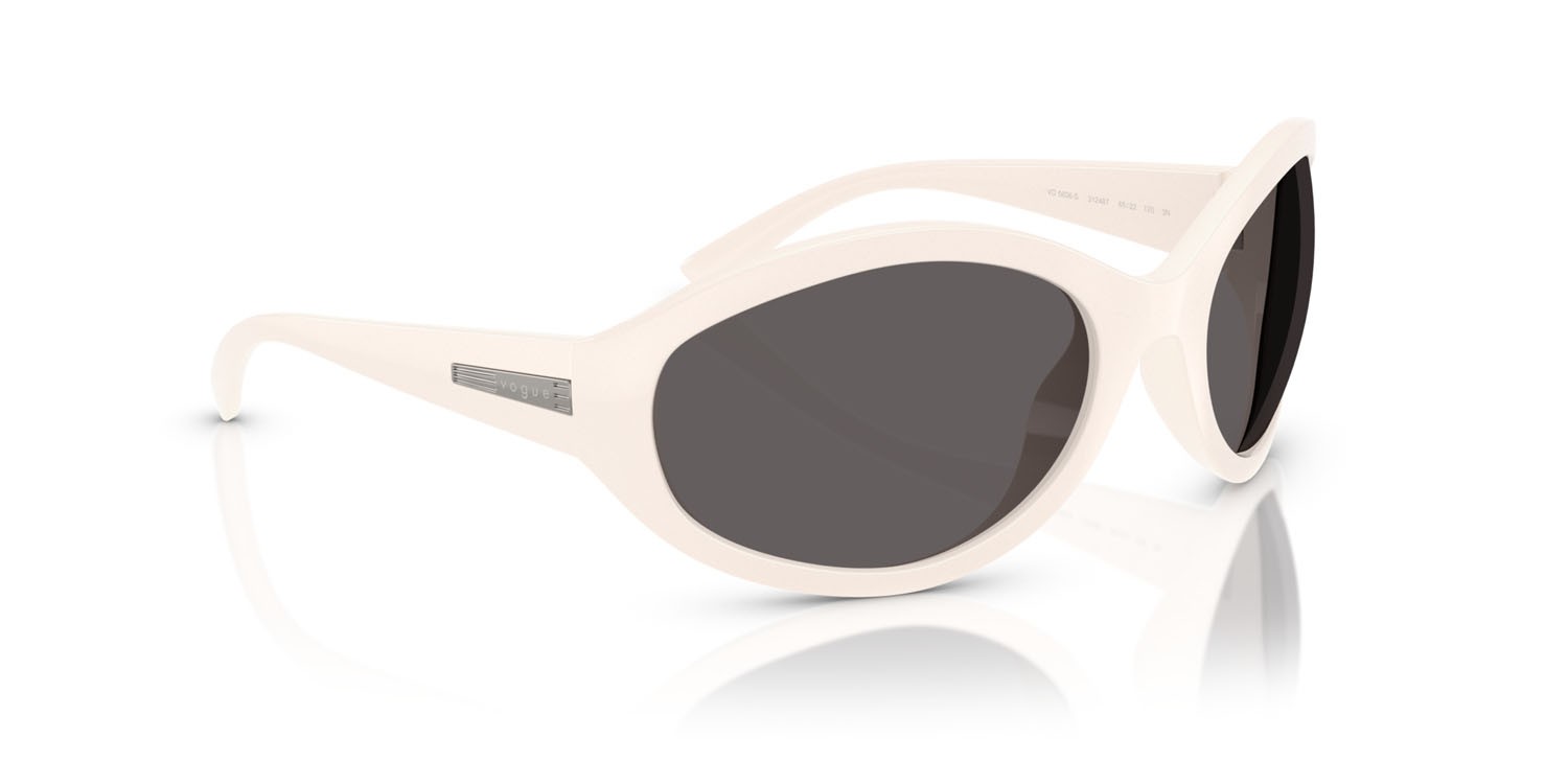 Sunglasses Vogue VO 5606S (312487) color full ivory shape oval lenses nero/grigio fumo